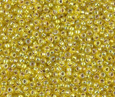 Miyuki 11 Round Seed Bead, 11-1006, Silver Lined Yellow AB Online now