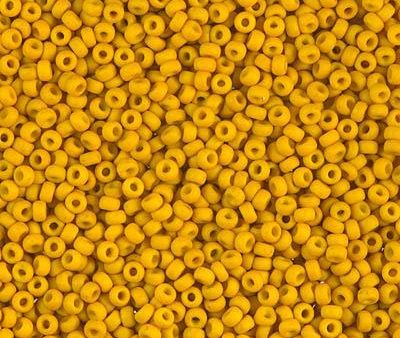 Miyuki 11 Round Seed Bead, 11-1233, Matte Opaque Mustard Supply