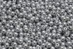 4mm Czech Round Druk Bead, Silver Aluminum Matte, 50 pieces Cheap