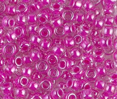 Miyuki 6 Round Seed Bead, 6-209, Fuchsia Lined Crystal Hot on Sale