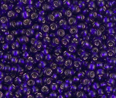 Miyuki 8 Round Seed Bead, 8-1427, Dyed Silver Lined Dark Violet (Like DB 610), 10 grams Online Sale