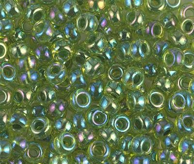 Miyuki 6 Round Seed Bead, 6-341, Green Lined Chartreuse AB For Cheap