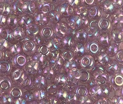 Miyuki 6 Round Seed Bead, 6-256D, Transparent Dark Smoky Amethyst AB, 10 grams on Sale