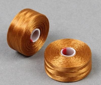 C-Lon Size D Beading Thread - 1 Bobbin - Gold Fashion