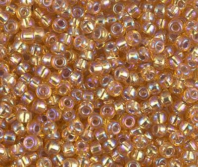 Miyuki 8 Round Seed Bead, 8-1004, Silver Lined Dark Gold AB, 10 grams Online Hot Sale