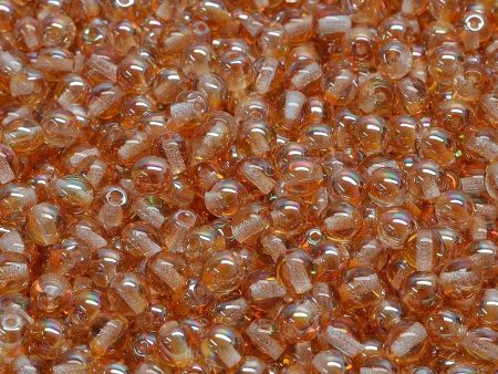 4mm Czech Round Druk Bead, Crystal Peach, 50 pieces Discount