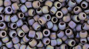 Toho 8 0 Round Japanese Seed Bead, TR8-2638F, Semi-Glazed Rainbow Purple Smoke Online Hot Sale