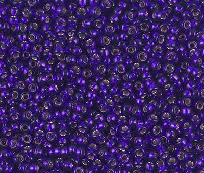 Miyuki 11 Round Seed Bead, 11-1427, Dyed Silver Lined Dark Violet Fashion