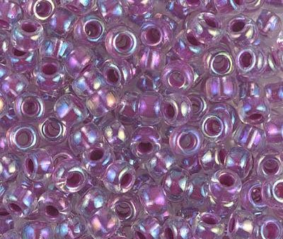 Miyuki 6 Round Seed Bead, 6-264, Raspberry Lined Crystal AB, 10 grams Hot on Sale