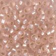 Miyuki 6 Round Seed Bead, 6-23F, Matte Silver Lined Light Blush Fashion