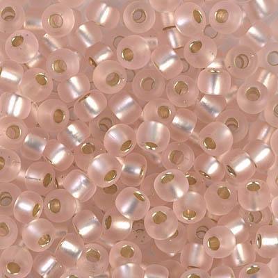 Miyuki 6 Round Seed Bead, 6-23F, Matte Silver Lined Light Blush Fashion