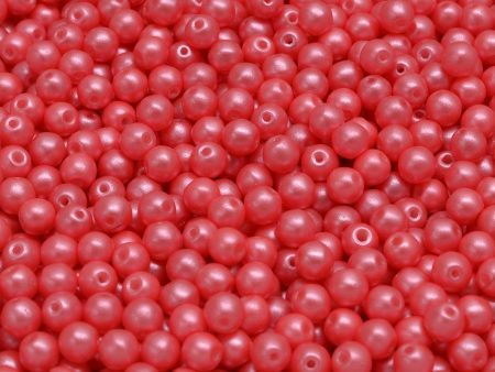 4mm Czech Round Druk Bead, Pearl Shine Rose, 50 pieces Online Hot Sale