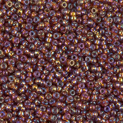 Miyuki 11 Round Seed Bead, 11-1005, Silver Lined Dark Topaz AB For Discount