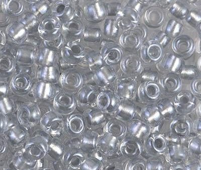 Miyuki 6 Round Seed Bead, 6-242, Sparkling Pewter Lined Crystal Fashion