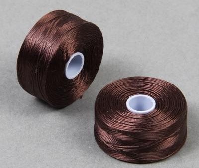 C-Lon Size D Beading Thread - 1 Bobbin - Brown For Sale