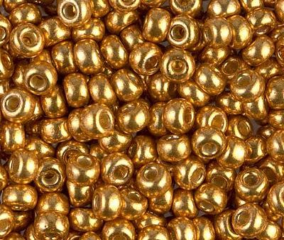 Miyuki 6 Round Seed Bead, 6-4203, Duracoat Galvanized Yellow Gold For Cheap