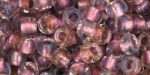 Toho 6 0 Round Japanese Seed Bead, TR6-267, Inside Color Crystal Rose Gold Lined Online now