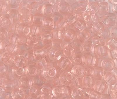 Miyuki 6 Round Seed Bead, 6-155, Transparent Light Tea Rose, 10 grams Online now