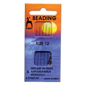 Pony Beading Needles #12, 6 pack For Sale