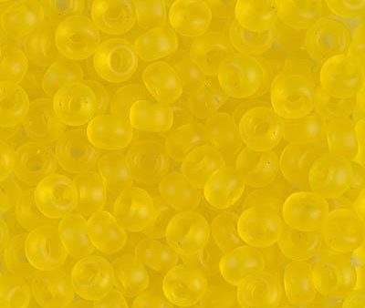 Miyuki 6 Round Seed Bead, 6-136F, Matte Transparent Yellow For Cheap