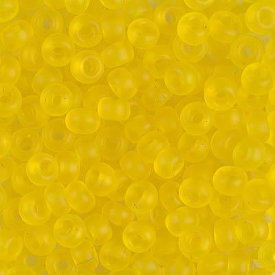 Miyuki 6 Round Seed Bead, 6-136F, Matte Transparent Yellow For Cheap