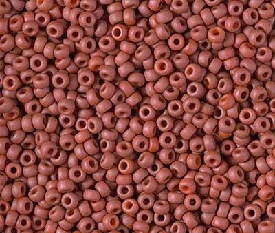 Miyuki 11 Round Seed Bead, 11-1236, Matte Opaque Terra Cotta Discount