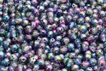 4mm Czech Round Druk Bead, Crystal Magic Blue Pink, 50 pieces on Sale