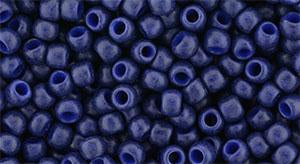 Toho 8 0 Round Japanese Seed Bead, TR8-2607F, Semi-Glazed Midnight Blue Online now