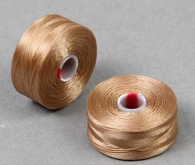 C-Lon Size D Beading Thread - 1 Bobbin - Tan For Discount