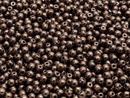 3mm Czech Round Druk Bead, Dark Bronze, 50 pieces Sale