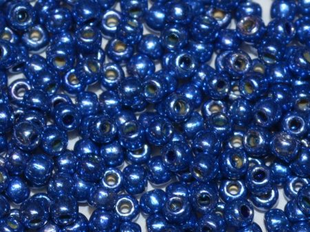 Toho 8 0 Round Japanese Seed Bead, TR8-586PF, Cobalt Blue Galv PermaFinish Online Hot Sale