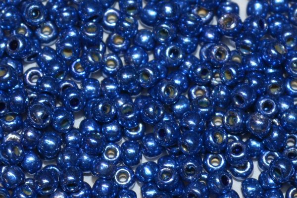 Toho 8 0 Round Japanese Seed Bead, TR8-586PF, Cobalt Blue Galv PermaFinish Online Hot Sale