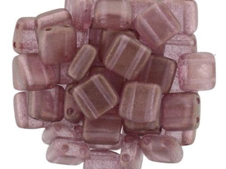 Czechmate 6mm Square Glass Czech Two Hole Tile Bead, Halo - Cherub Online Hot Sale