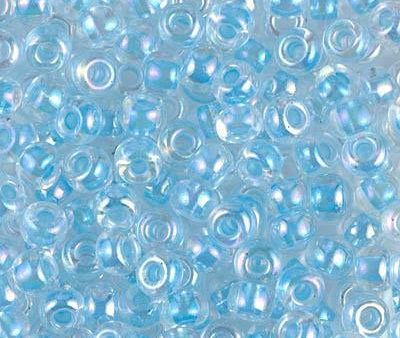 Miyuki 6 Round Seed Bead, 6-269, Glacier Blue Lined Crystal AB For Discount