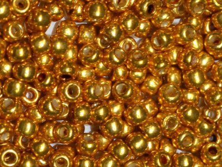 Toho 8 0 Round Japanese Seed Bead, TR8-591PF, Golden Mustard Galv PermaFinish Hot on Sale