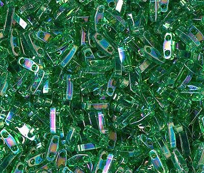 Miyuki Quarter Tila Bead, QTL-0179, Transparent Green AB For Sale