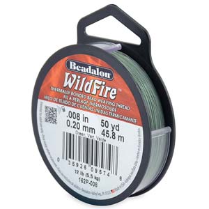 Wildfire Green Beading Thread .006 in .15 mm 50 yards on Sale