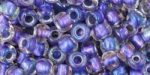 Toho 6 0 Round Japanese Seed Bead, TR6-265, Inside Color AB Crystal MetallInside Color Purple Lined Cheap