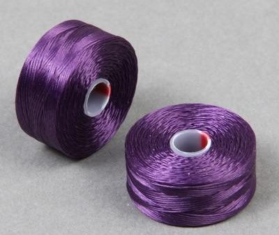 C-Lon Size D Beading Thread - 1 Bobbin - Purple For Sale