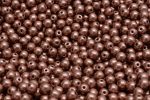 4mm Czech Round Druk Bead, Copper Gold Matte, 50 pieces Supply