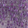 Miyuki 4mm Cube, SB-243, Magenta Lined Crystal Hot on Sale