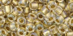 Toho 6 0 Round Japanese Seed Bead, TR6-262, Inside Color Crystal Gold Lined For Cheap