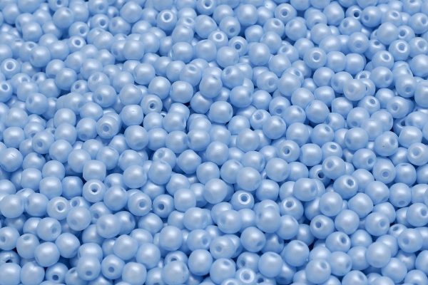 3mm Czech Round Druk Bead, Blue Pearl, 50 pieces Online Hot Sale