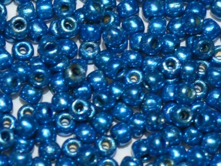 Toho 8 0 Round Japanese Seed Bead, TR8-583PF, Electric Blue Galv PermaFinish Supply