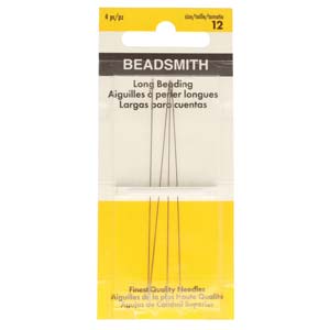 Extra Long English Beading Needles #12, 4 pack For Cheap