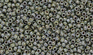 Matubo 11 0 Seed Beads, Luster Opaque Green, 8 grams Online now