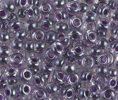 Miyuki 6 Round Seed Bead, 6-223, Grape Lined Crystal, 10 grams For Sale