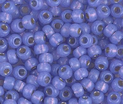 Miyuki 6 Round Seed Bead, 6-649, Dyed Violet Silver Lined Alabaster Online now