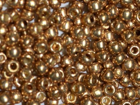 Toho 8 0 Round Japanese Seed Bead, TR8-592PF, Champagne Galvanized PermaFinish, 17 grams Cheap