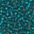 Miyuki 6 Round Seed Bead, 6-2425F, Matte Silver Lined Teal Fashion